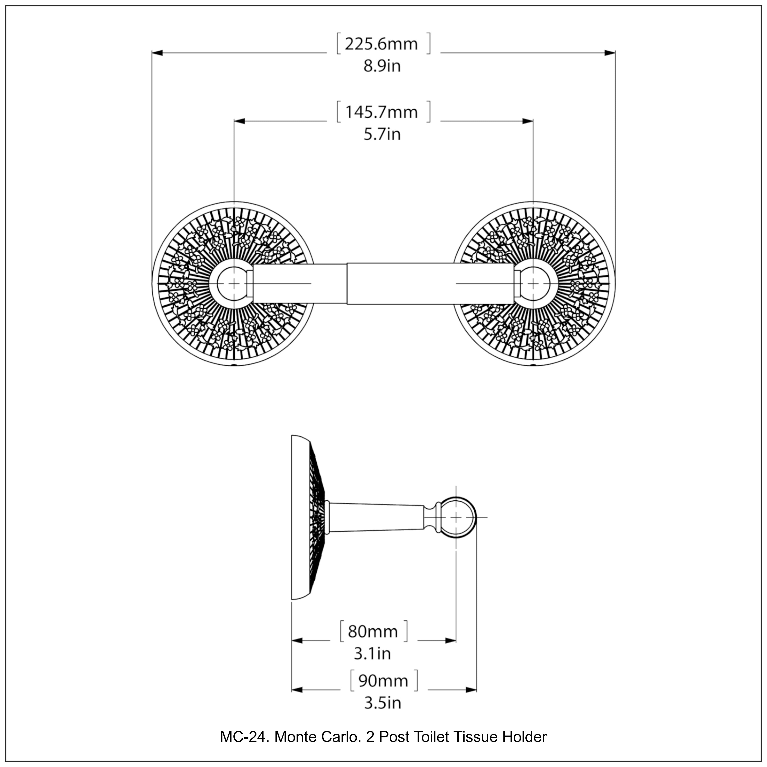 2 Post Toilet Tissue Holder