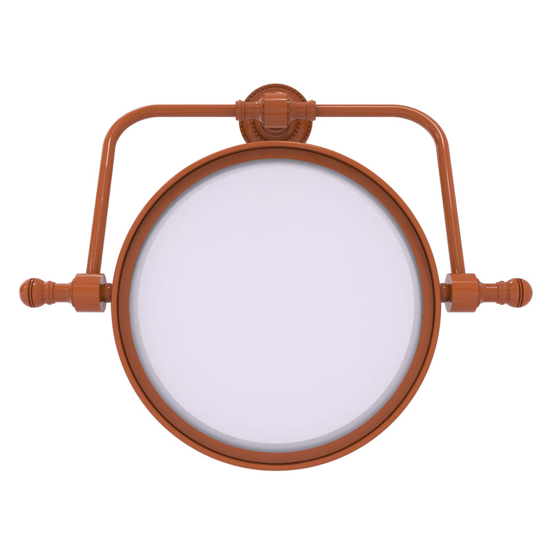 Retro Dot Collection Wall Mounted Swivel Make-Up Mirror 8 Inch Diameter