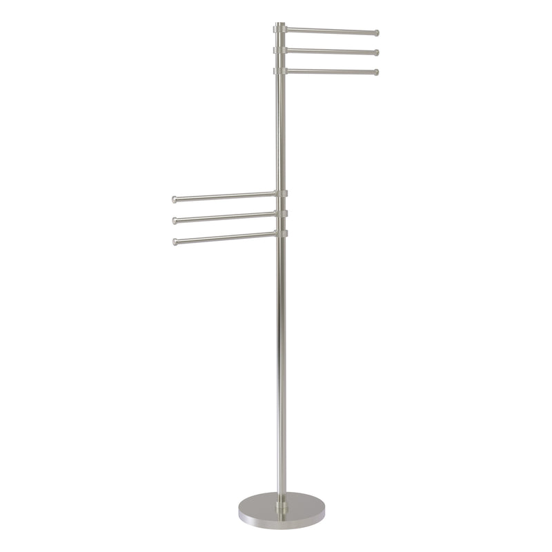 Towel Stand with 6 Pivoting 12 Inch Arms