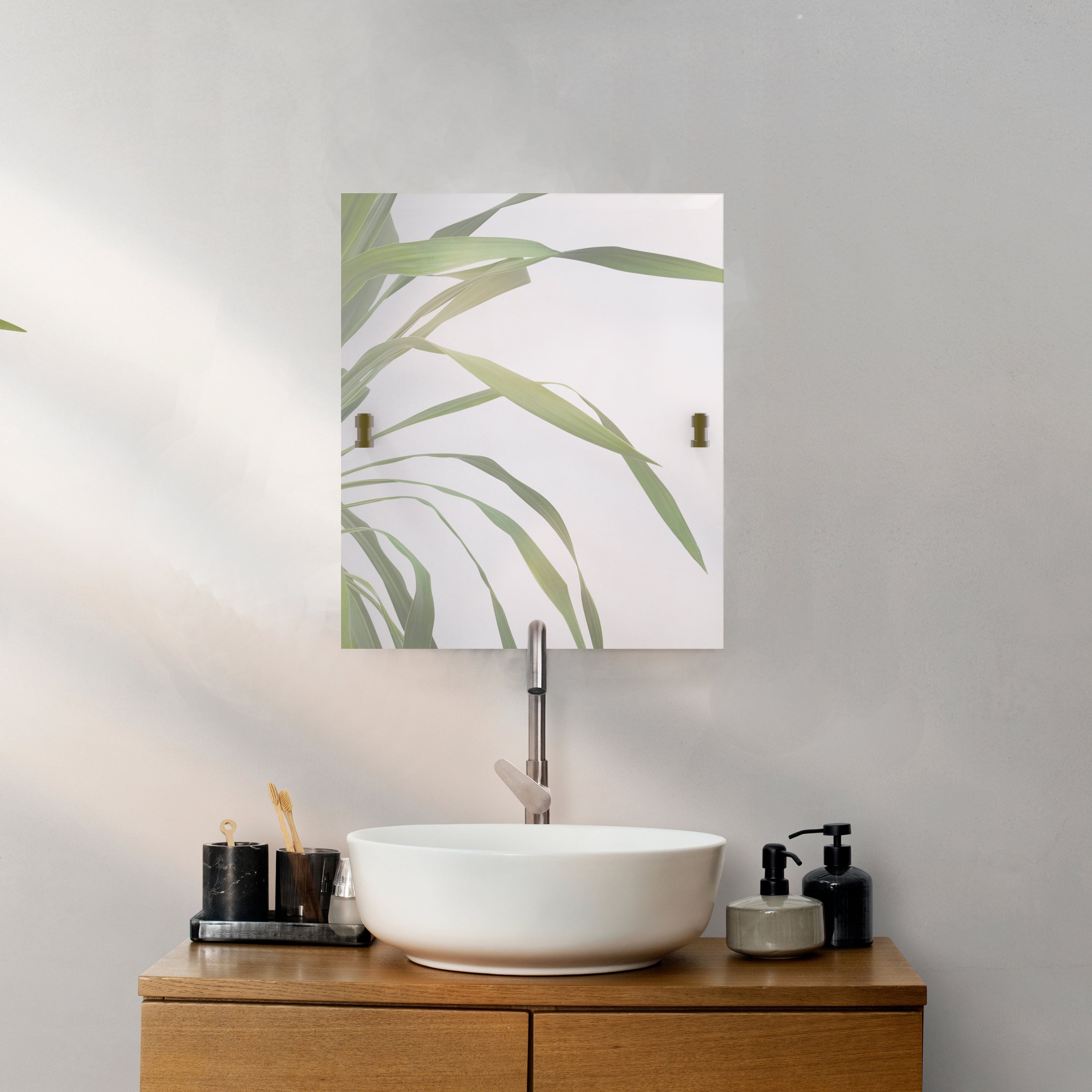 Frameless Rectangular Tilt Mirror with Beveled Edge