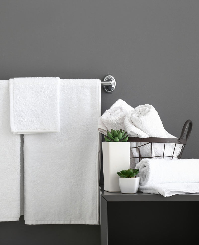 Towel Storage  Bathroom hand towels display, Hand towels bathroom, Towel  basket bathroom