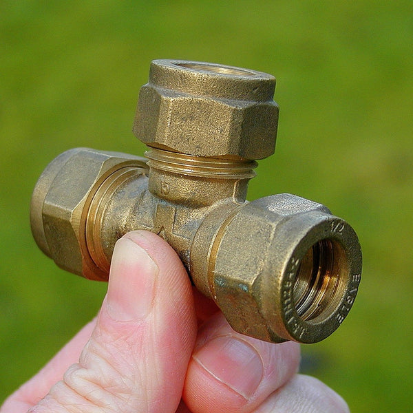piece of unfinished brass pipe