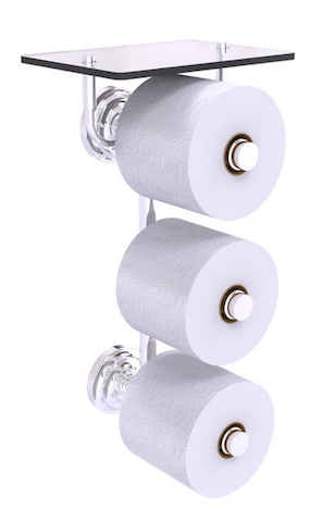 Multi roll TP holder with shelf