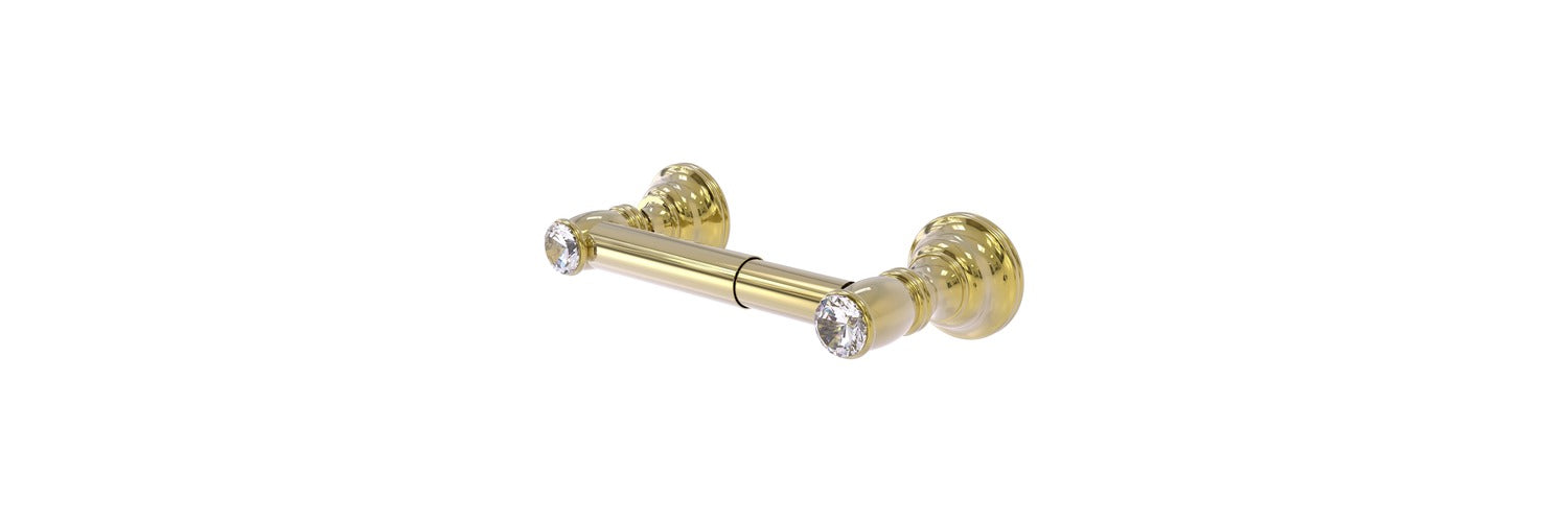 Clearview Collection Euro Style Free Standing Toilet Paper Holder - Unlacquered Brass / Twisted - Allied Brass