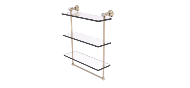 Triple glass shelf from Allied Brass