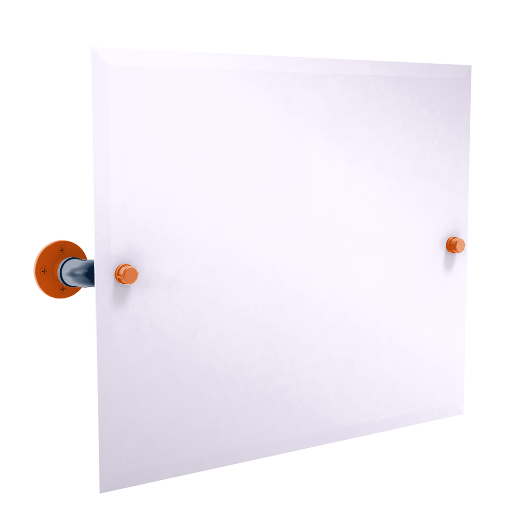 Collegiate Collection Landscape Rectangular Wall Mounted Tilt Mirror Plainsmen Blue and Orange Edition