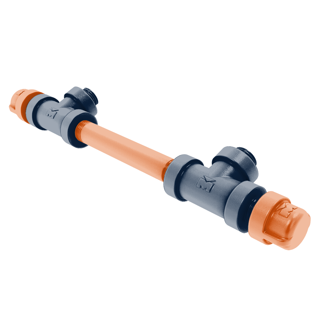 Collegiate Collection 7 Inch Overall Cabinet Pull Plainsmen Blue and Orange Edition