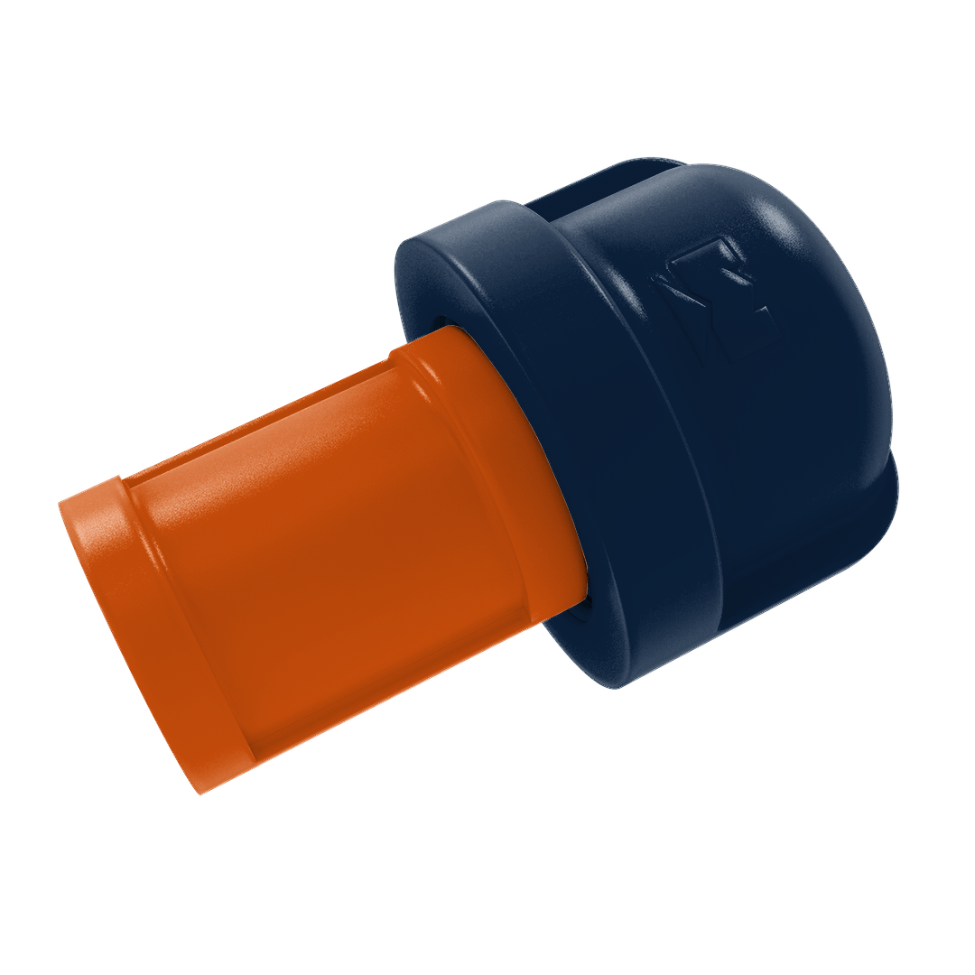 Collegiate Collection 1 Inch Cabinet Knob Plainsmen Blue and Orange Edition