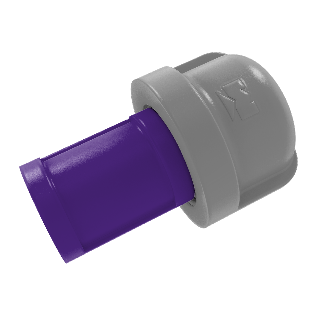 Collegiate Collection 1 Inch Cabinet Knob Flint Hills Purple and Silver Edition