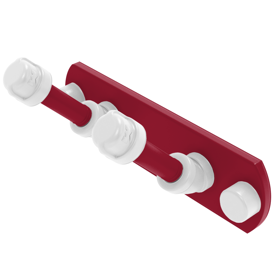 Collegiate Collection 2 Position Multi Hook Tidewater Red and White Edition