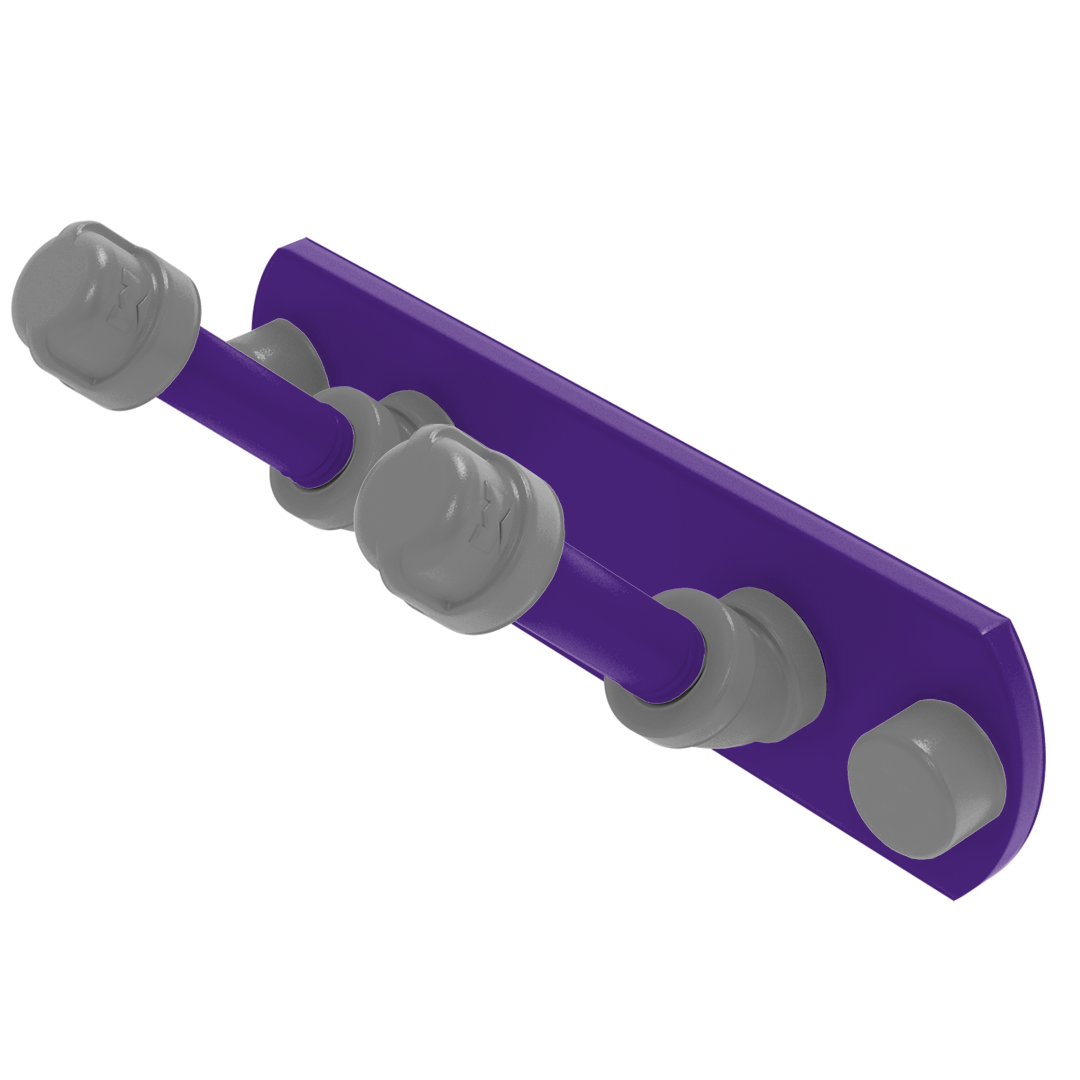Collegiate Collection 2 Position Multi Hook Flint Hills Purple and Silver Edition