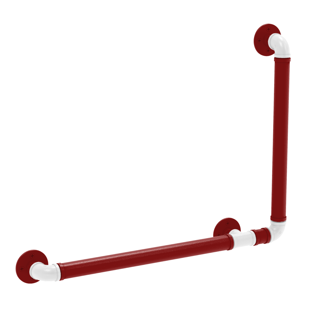 Collegiate Collection 90 Degree Grab Bar Right Hand Silicon Valley Red and White Edition