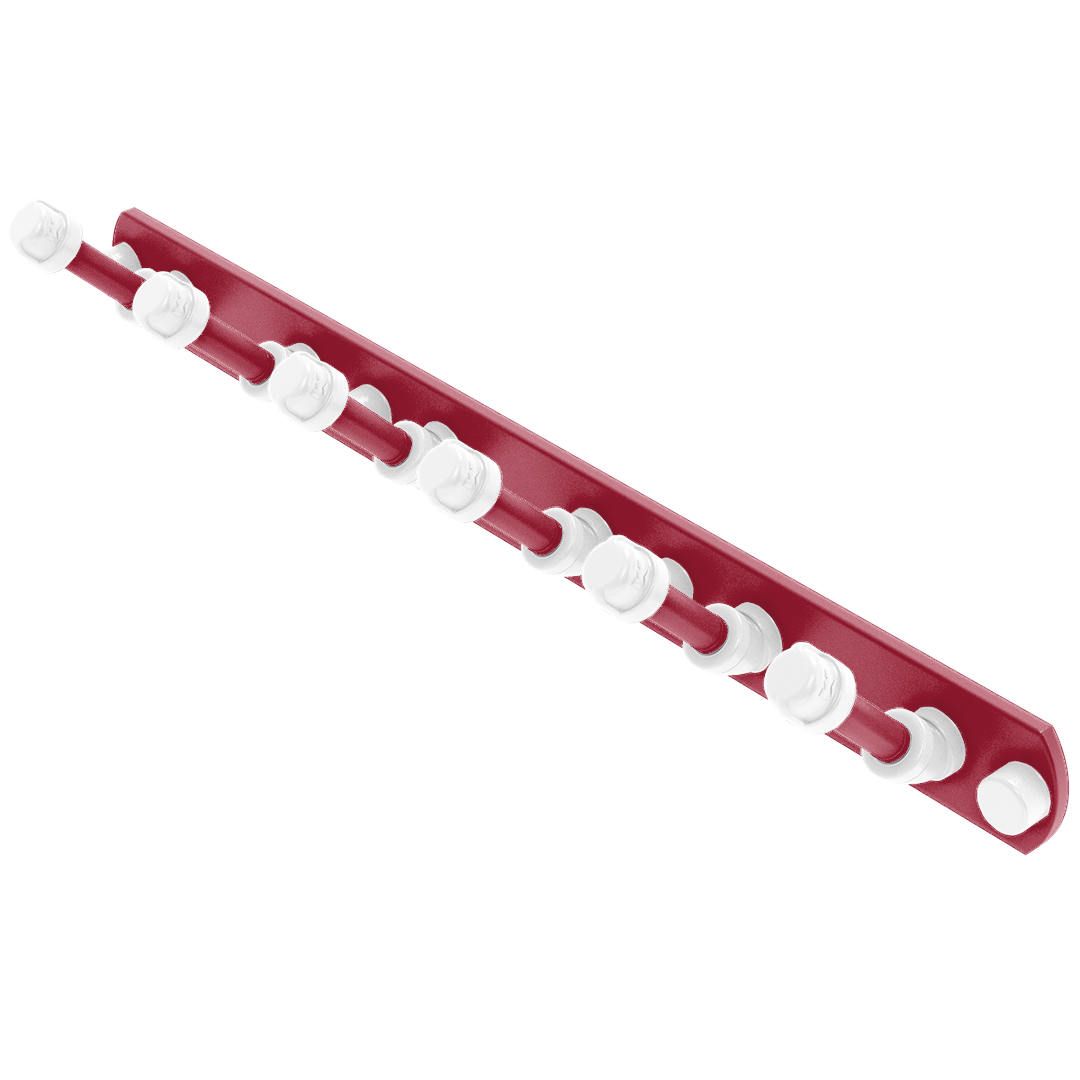 Collegiate Collection 6 Position Tie and Belt Rack Tidewater Red and White Edition