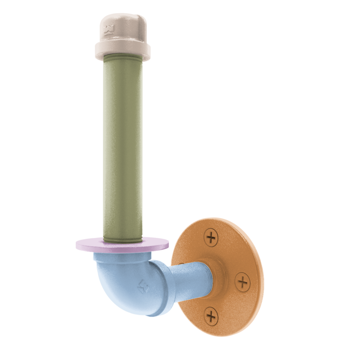Pipeline Collection Upright Toilet Paper Holder Custom Color Picker