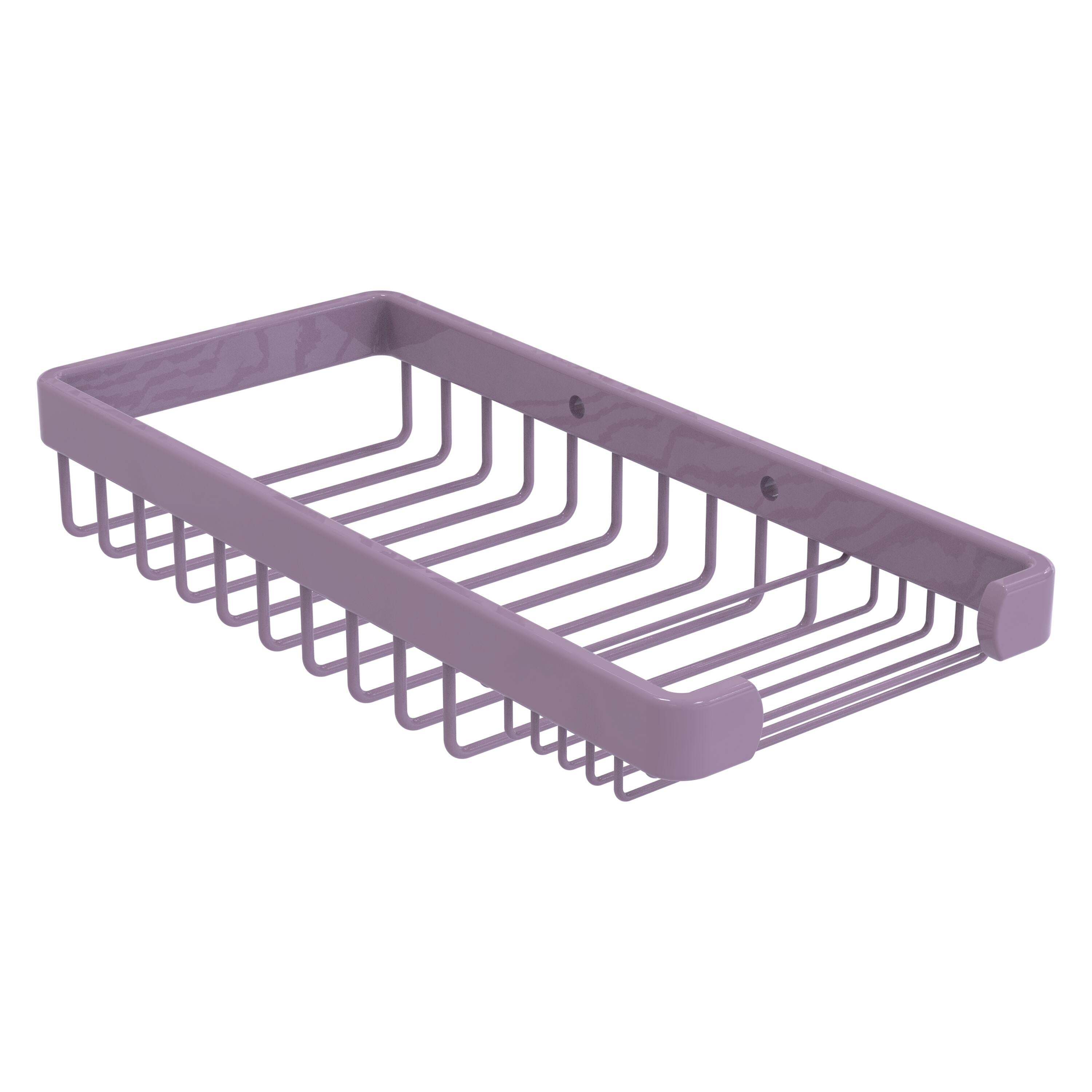 Allied Brass Rectangular Combination Shower Basket in Antique Pewter