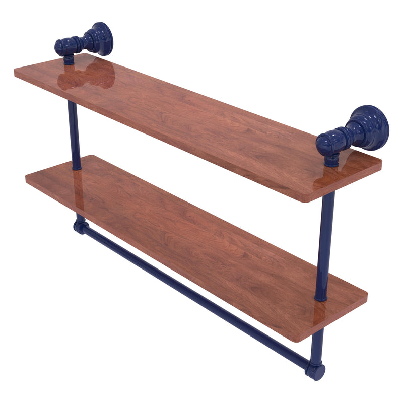 Carolina Collection Double Wood Shelf with Towel Bar