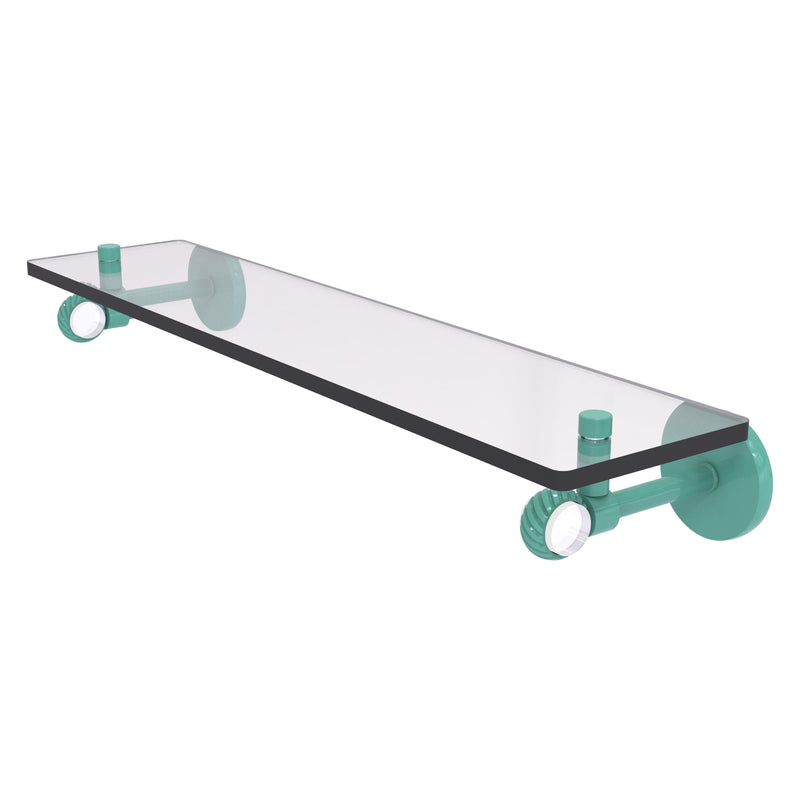 Clearview Collection Glass Shelf with Twisted Accents