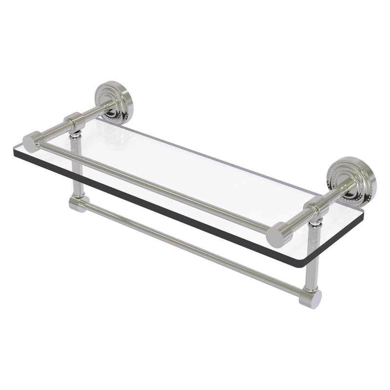 Dottingham Collection Gallery Rail Glass Shelf with Towel Bar