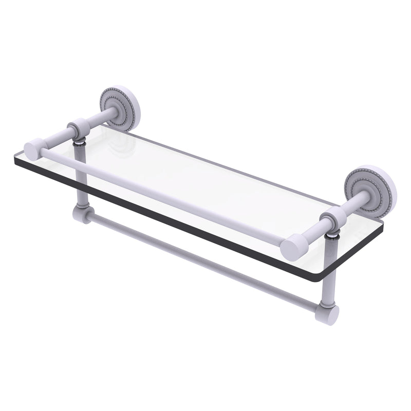 Dottingham Collection Gallery Rail Glass Shelf with Towel Bar