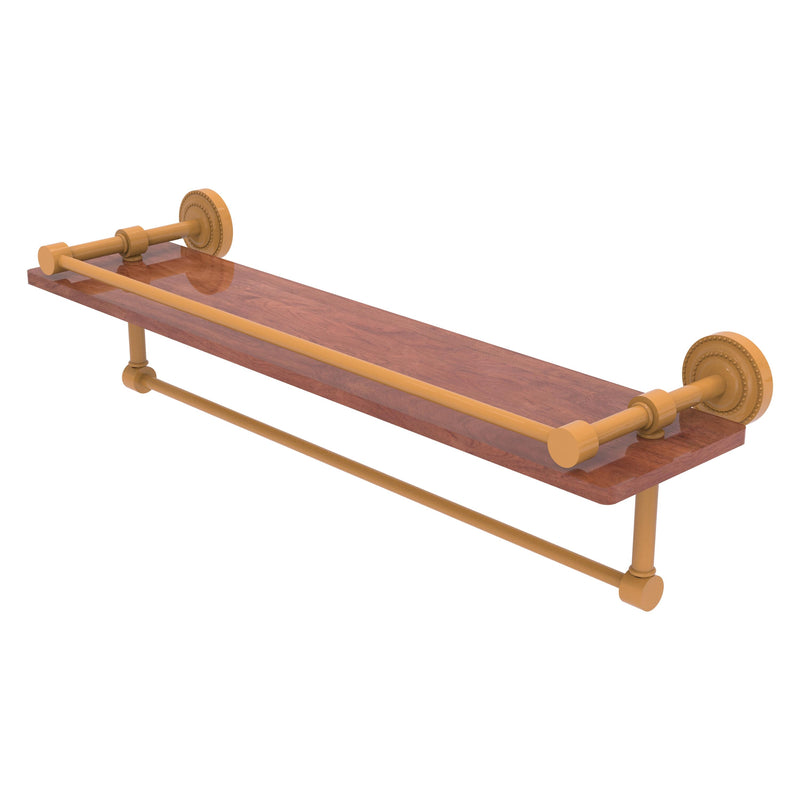 Dottingham Collection IPE Ironwood Shelf with Gallery Rail and Towel Bar
