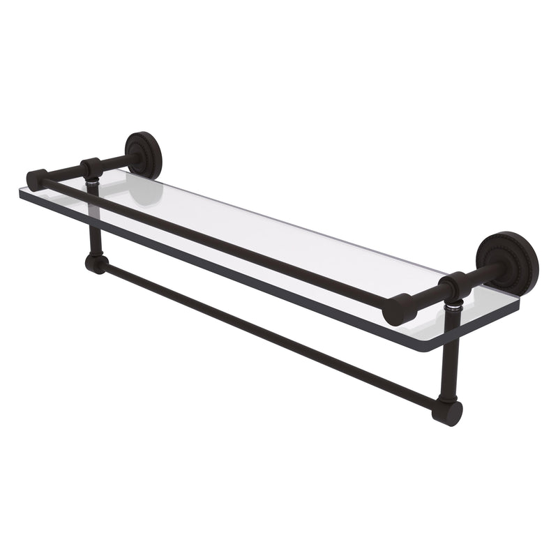 Dottingham Collection Gallery Rail Glass Shelf with Towel Bar