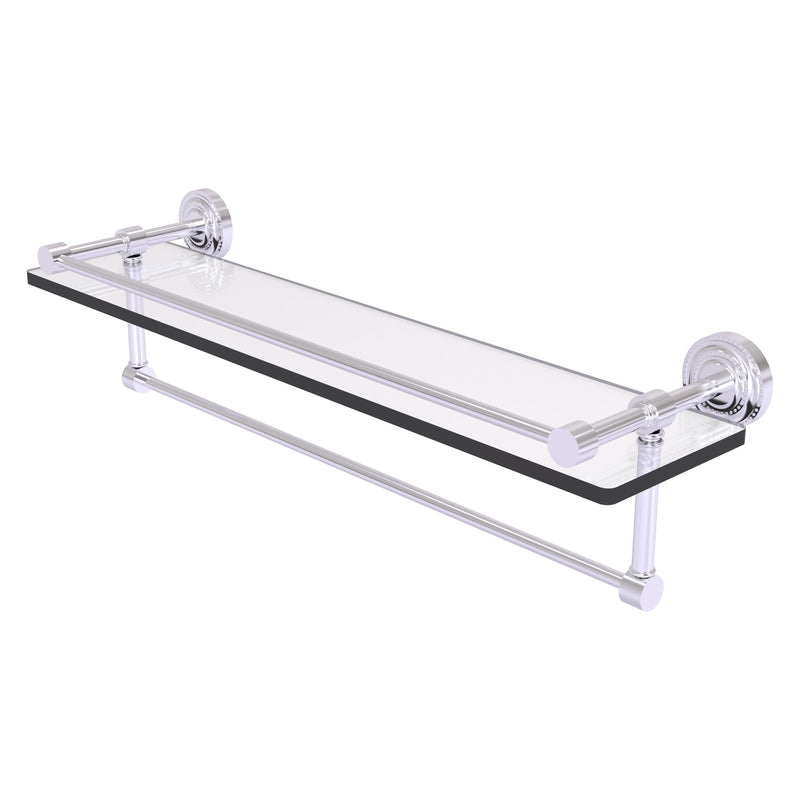 Dottingham Collection Gallery Rail Glass Shelf with Towel Bar