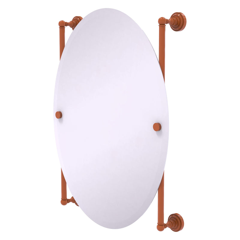 Dottingham Collection Oval Frameless Rail Mounted Mirror