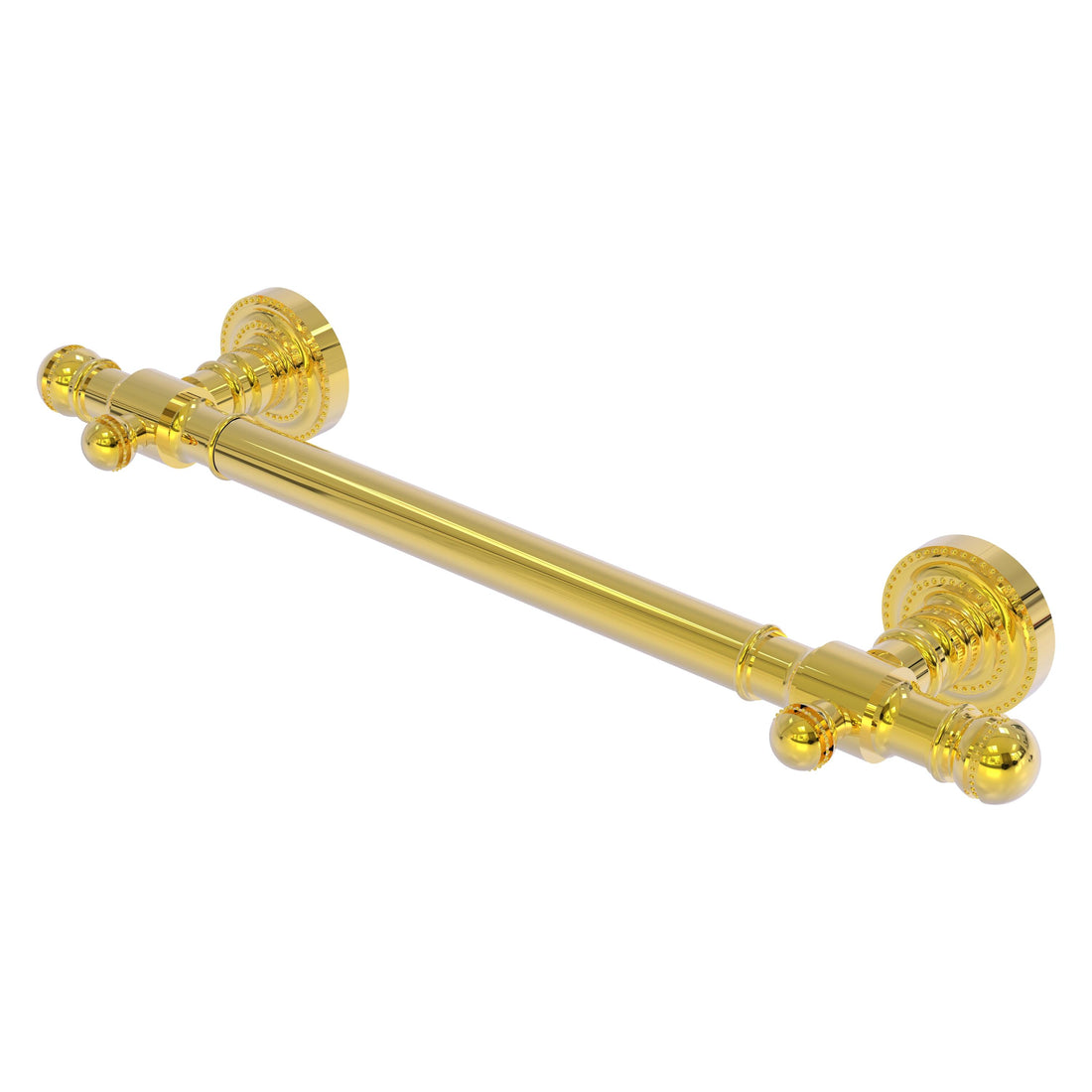 Brass grab bar with reeded surface grip