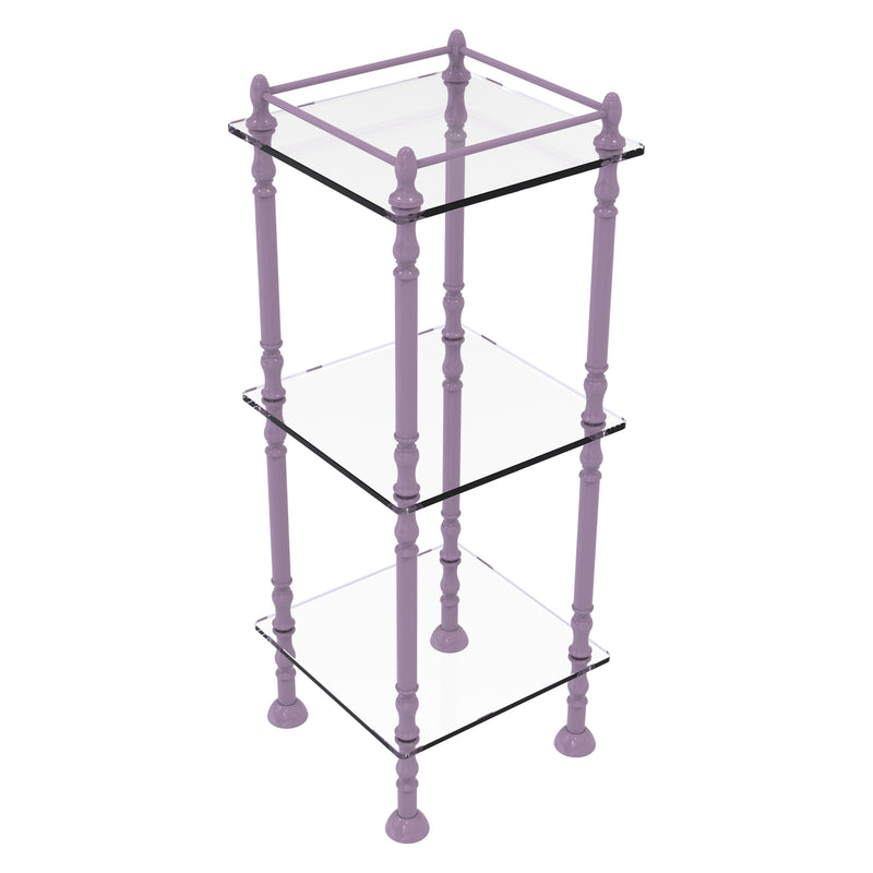 Three Tier Etagere with 14 Inch x 14 Inch Shelves