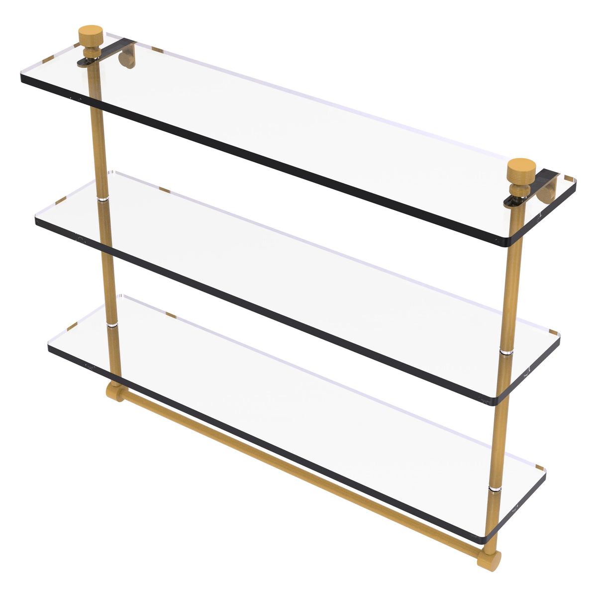 Bathroom Shelf with Towel Bar. Fox trot Allied brass. Brand new in box cheapest .