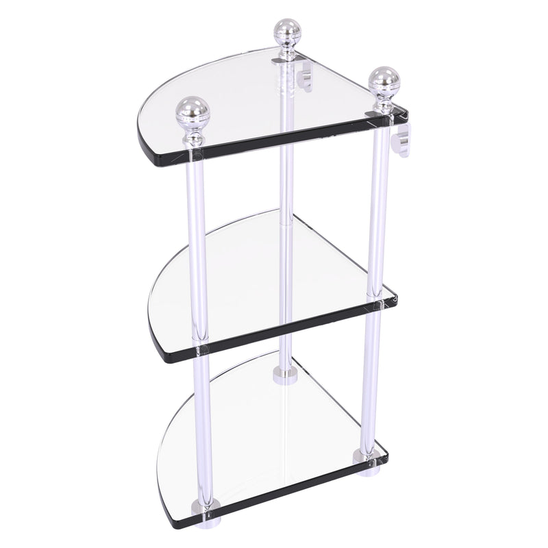 3 Tier Corner Glass Shelf