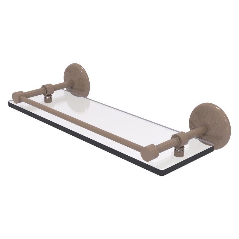 Monte Carlo Collection Tempered Glass Shelf with Gallery Rail