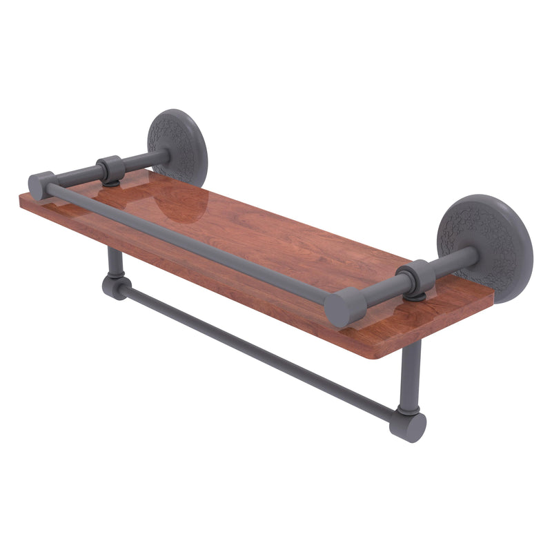 Monte Carlo Collection IPE Ironwood Shelf with Gallery Rail and Towel Bar