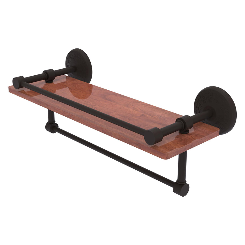 Monte Carlo Collection IPE Ironwood Shelf with Gallery Rail and Towel Bar