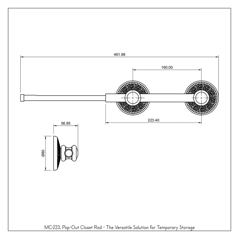 Pop-Out Closet Rod - The Versatile Solution for Temporary Storage