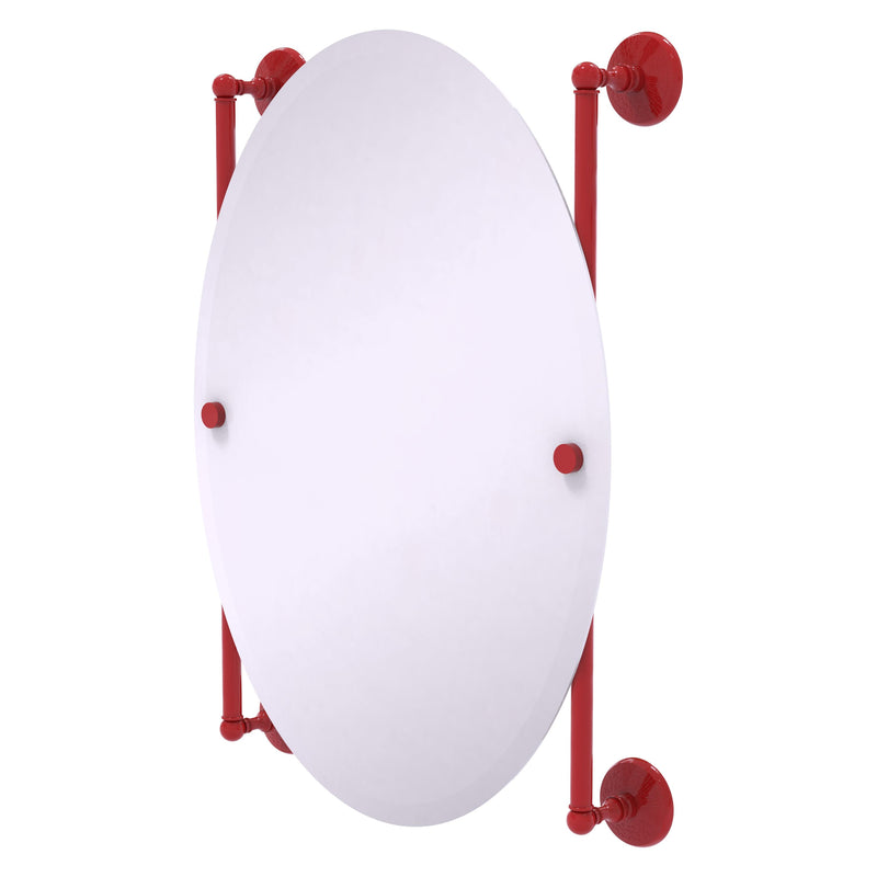 Monte Carlo Collection Oval Frameless Rail Mounted Mirror