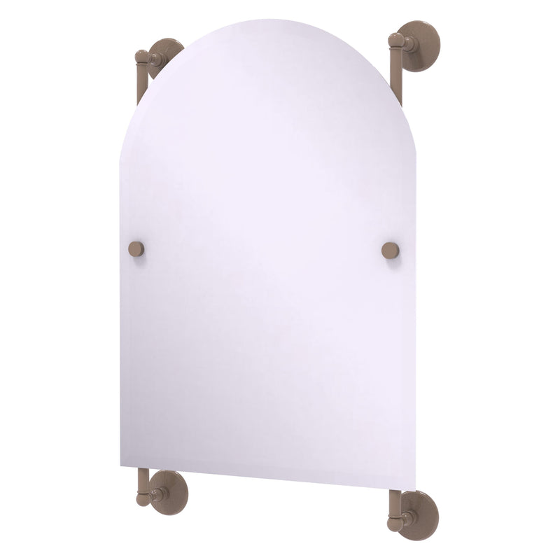 Monte Carlo Arched Top Frameless Rail Mounted Mirror