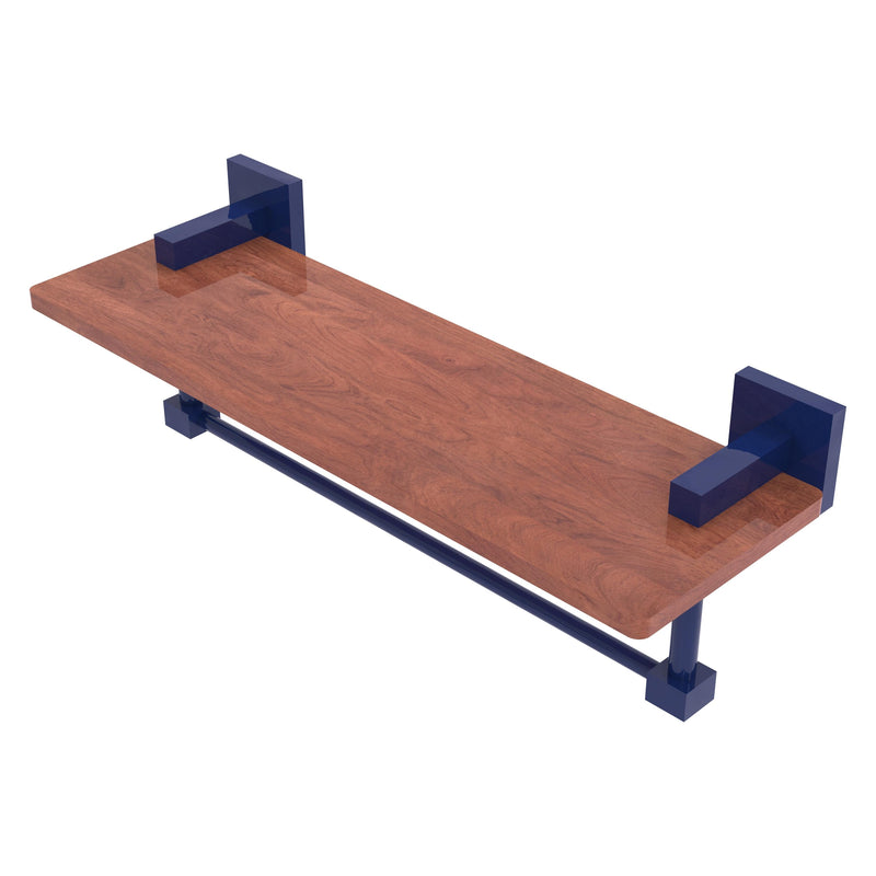 Montero Collection Solid IPE Ironwood Shelf with Integrated Towel Bar