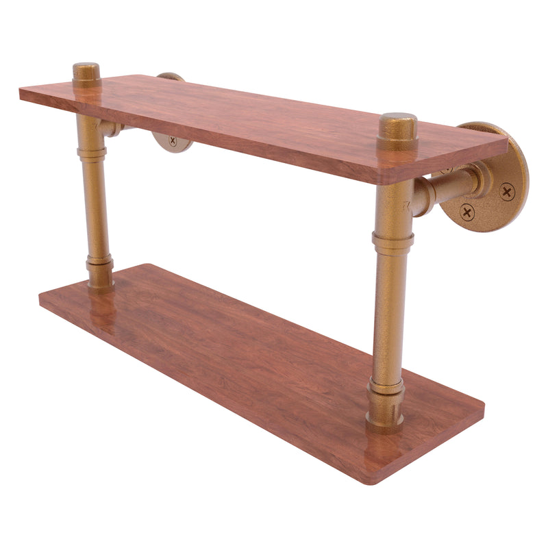 Pipeline Collection Ironwood Double Shelf