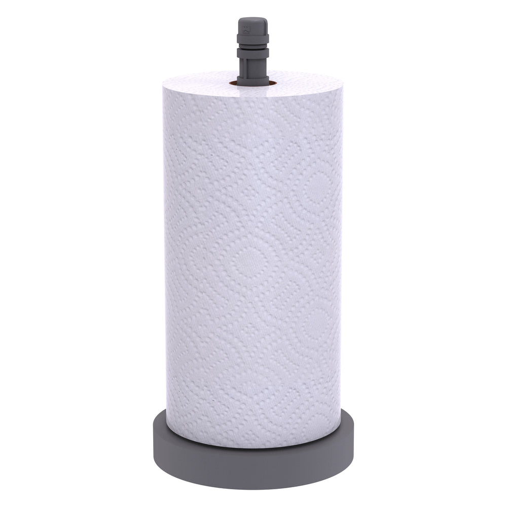 Gray Pipeline paper towel stand with roll