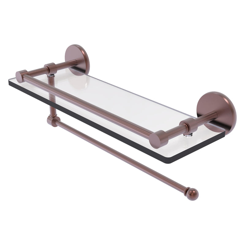 Prestige Skyline Collection Paper Towel Holder with Gallery Glass Shelf