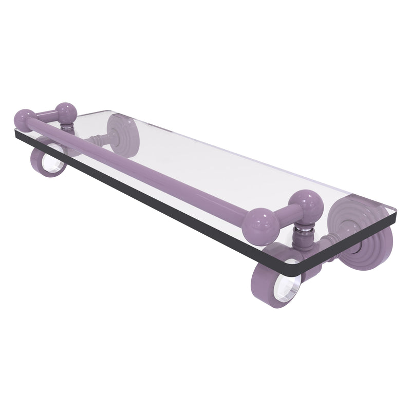 Pacific Grove Collection Glass Shelf with Gallery Rail with Smooth Accents