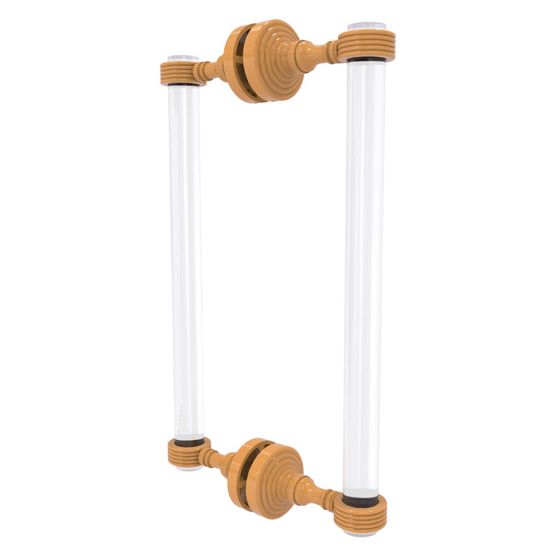 Pacific Grove Collection Back to Back Shower Door Pull with Grooved Accents