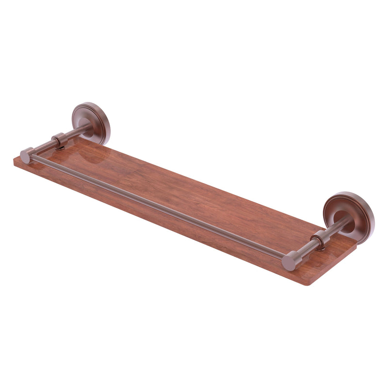 Prestige Regal Collection Solid IPE Ironwood Shelf with Gallery Rail