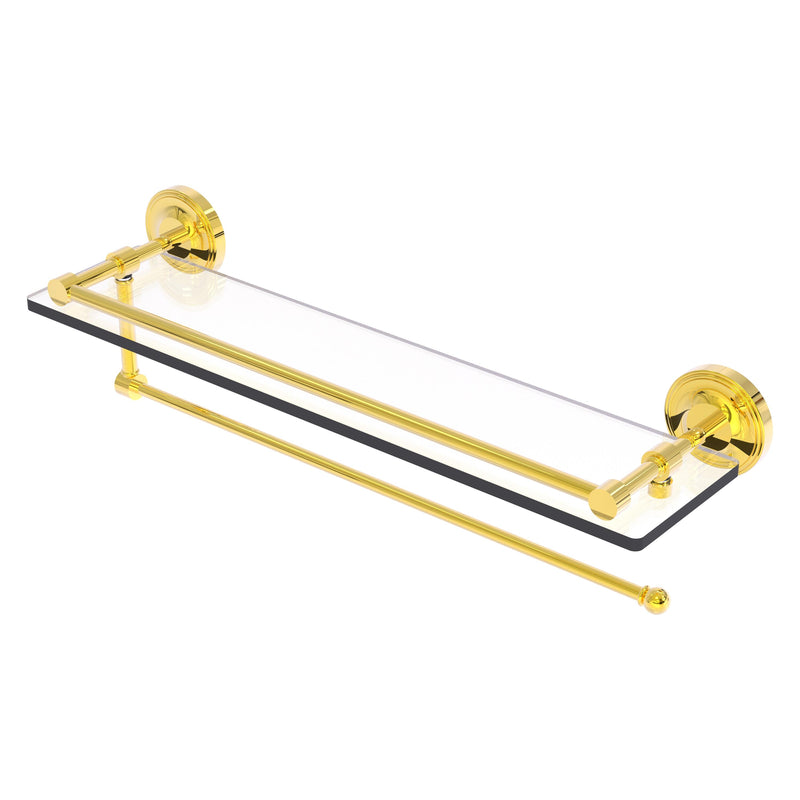 Prestige Regal Collection Paper Towel Holder with Gallery Rail Glass Shelf