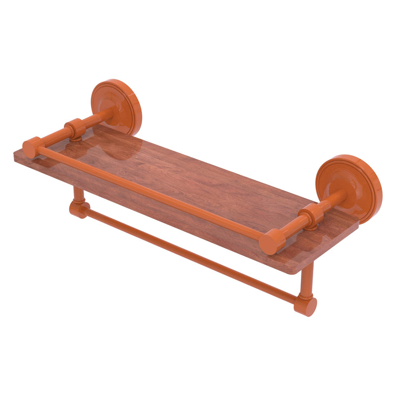 Prestige Regal Collection IPE Ironwood Shelf with Gallery Rail and Towel Bar