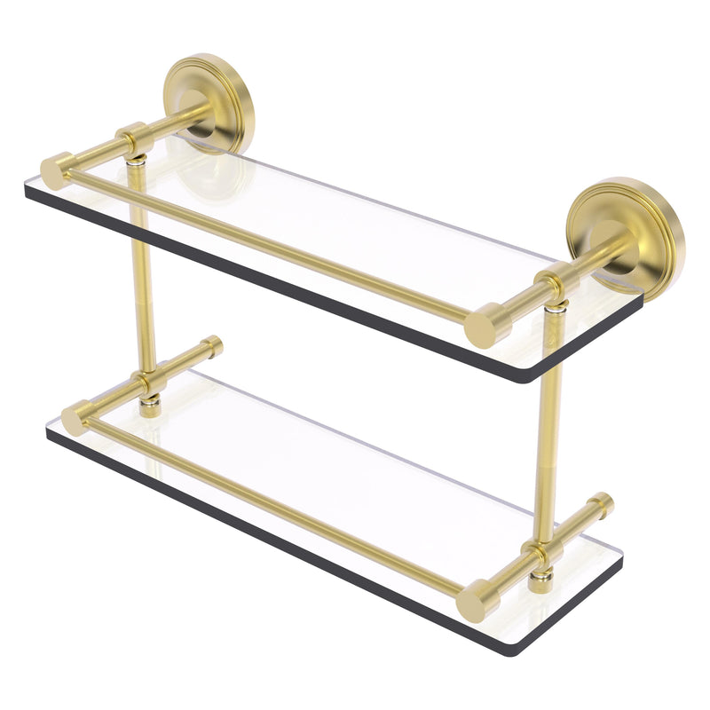 Prestige Regal Collection Double Glass Shelf with Gallery Rail