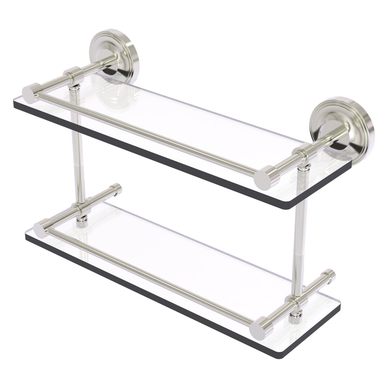 Prestige Regal Collection Double Glass Shelf with Gallery Rail