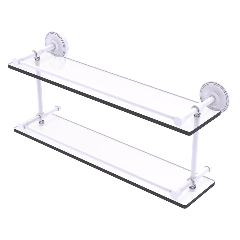 Prestige Regal Collection Double Glass Shelf with Gallery Rail