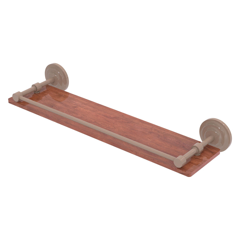 Que New Collection Solid IPE Ironwood Shelf with Gallery Rail
